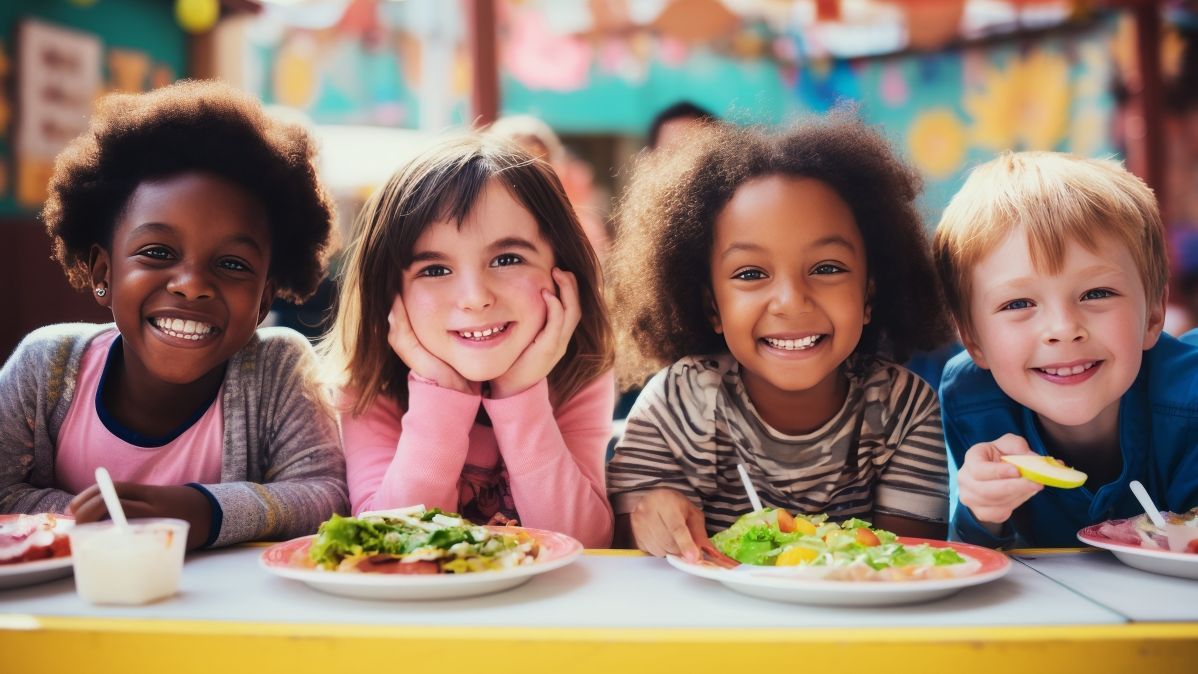 Children eating together (Photo: AdobeStock/Swiss TPH)