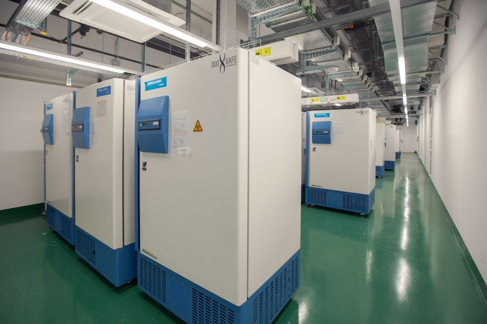 Biobank freezers at Swiss TPH (Photo: J. Pelikan/Swiss TPH)