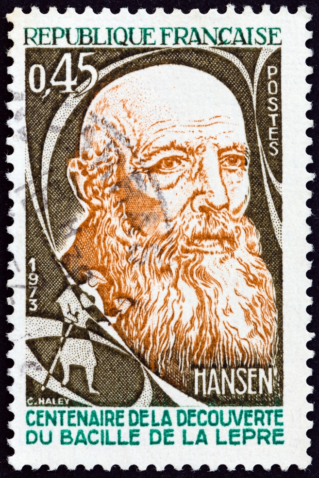 Commemorative stamp for Gerhard Armauer Hansen (Photo: AdobeStock/Swiss TPH)